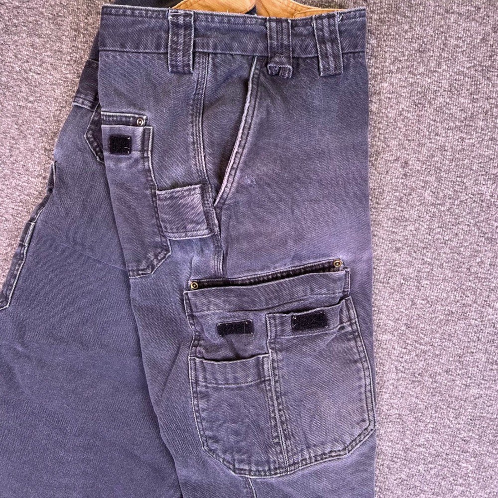 Duluth Trading Co Pants Mens 36x34 Cargo Work Relaxed Canvas Utility Carpenter - Picture 5 of 13